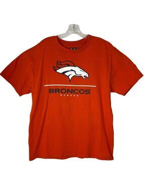 NFL Team Apparel Denver Broncos Tshirt Mens Large Orange Welker